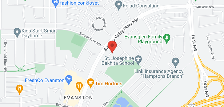 map of 141 Evansglen Close NW